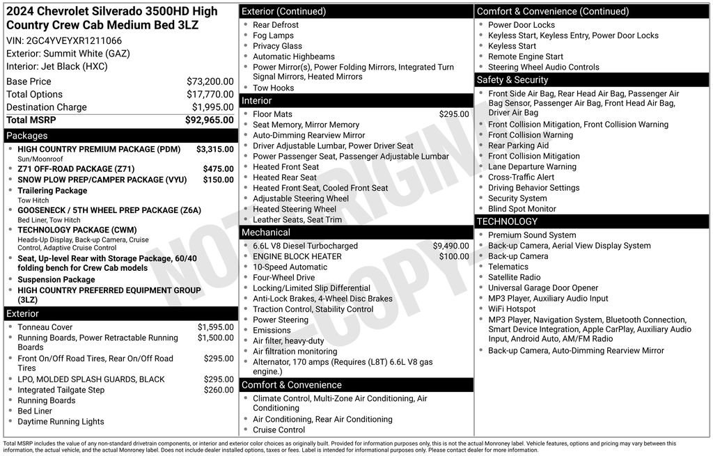 chevrolet silverado 3500hd 2024 2GC4YVEYXR1211066 image chevrolet silverado 3500hd 2024 2GC4YVEYXR1211066 image